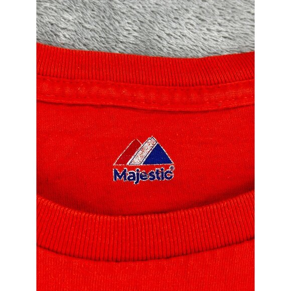 Vtg Majestic Miami Marlins T-Shirt LOMO #5 Orange Logo Mens L - Picture 4 of 10